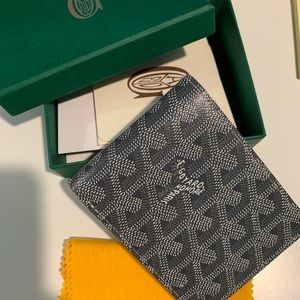 Goyard victoire wallet goyardine grey with receipt